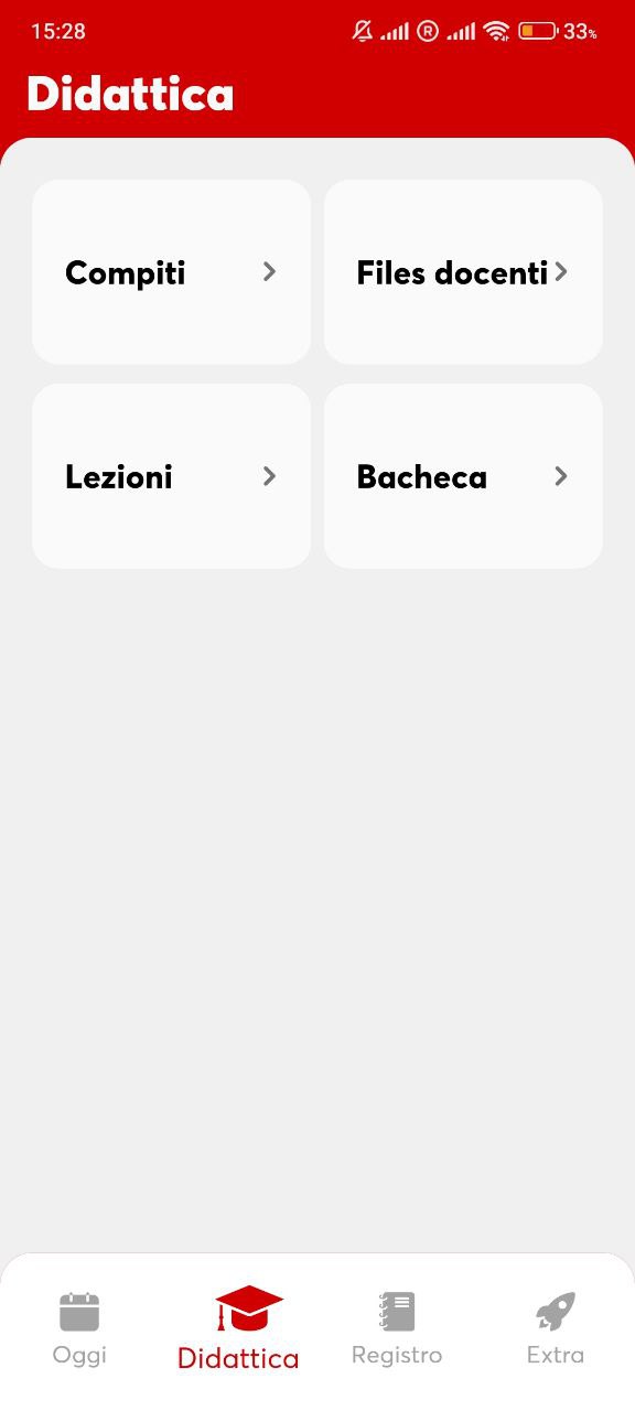 متابعة الغياب والدرجات لطلاب Don Bosco قائمة قسم Didattica في ClasseViva تعرض الواجبات والدروس والملفات